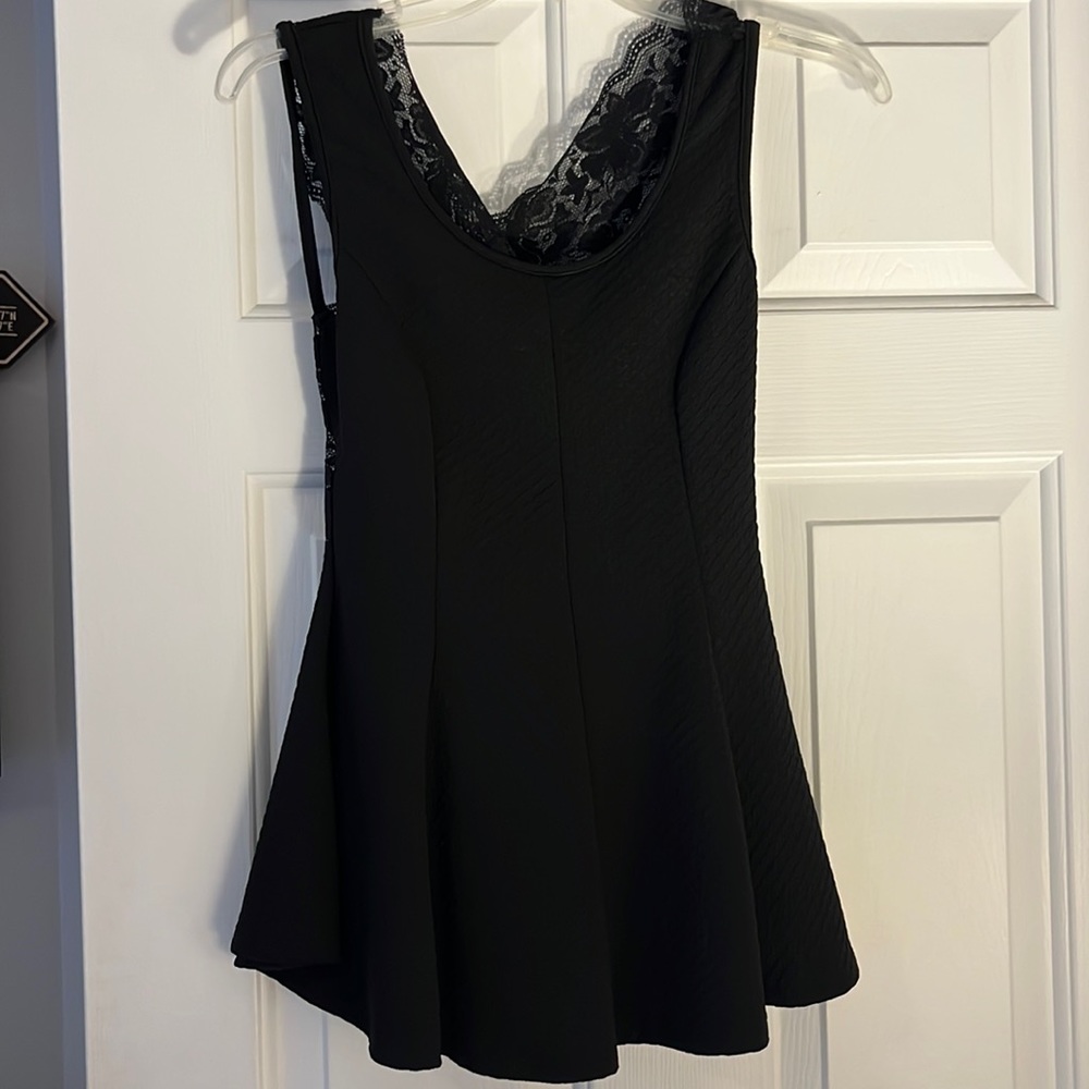 Black sleeveless top